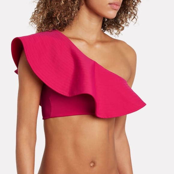 Juan De Dios 2 Piece Sunset Waves Swimsuit Reversible Top and Bottom in Red - Picture 4 of 5